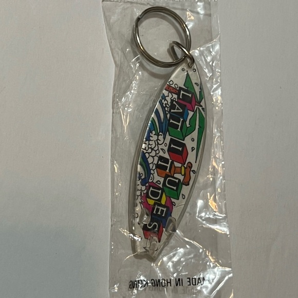 Surfboard Keychain Latitudes Acrylic NIP Beach Waves - Picture 7 of 8